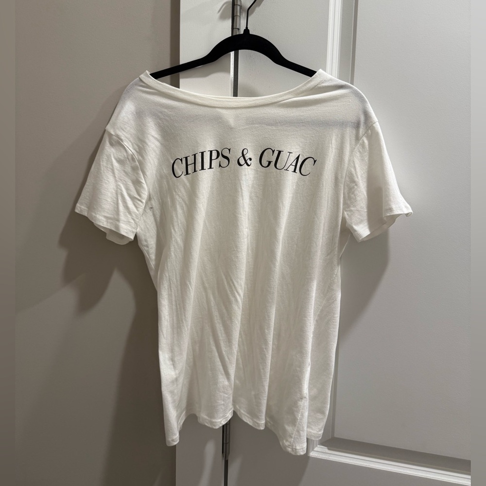 White graphic tee